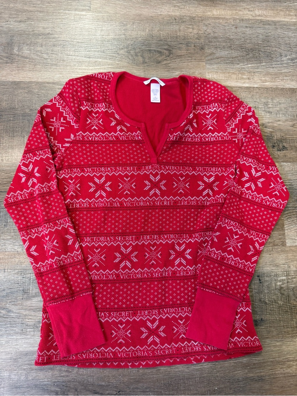 Victorias Secret Waffle Pajama Top